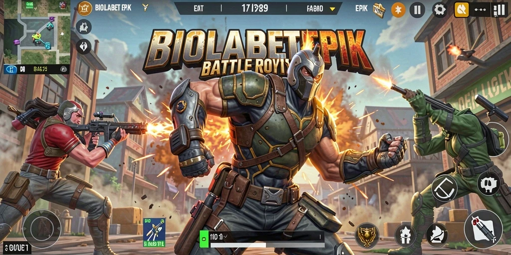 Screenshot gameplay seru dalam pertarungan Battle Royale