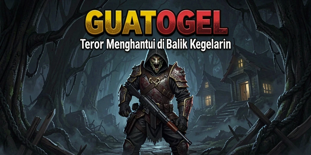 Screenshot gameplay GUATOGEL yang mencekam dengan suasana kegelapan.