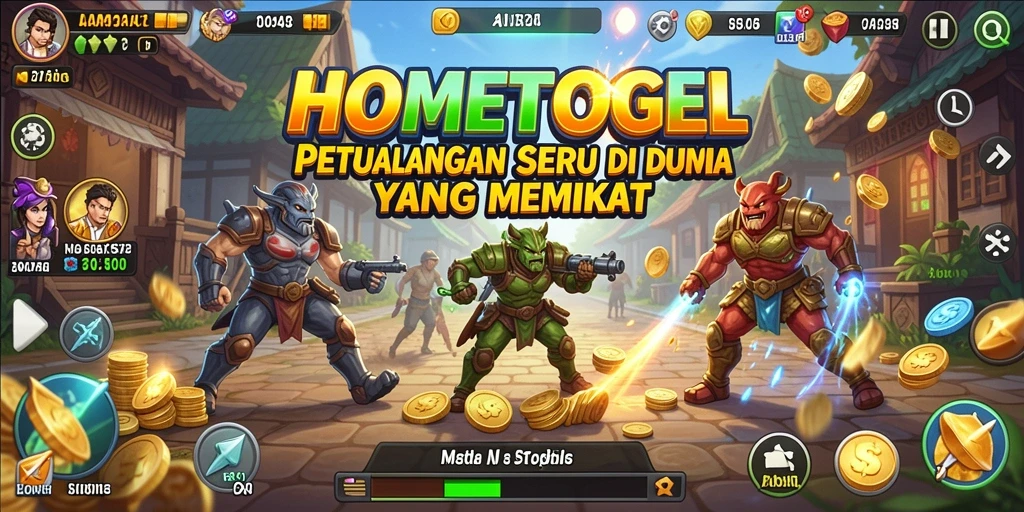 Tampilan gameplay seru di HOMETOGEL yang penuh petualangan.