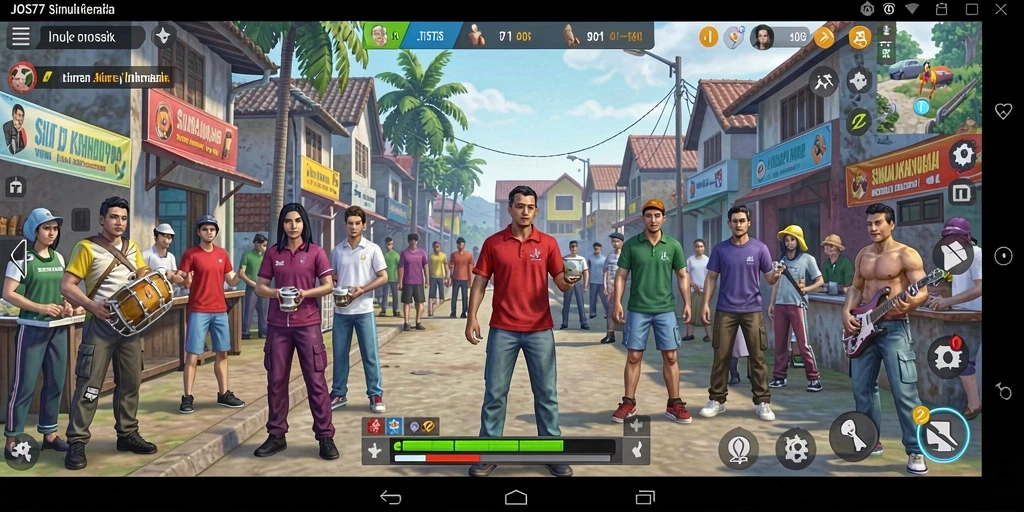 Tampilan interaktif gameplay JOS77 yang menawan.