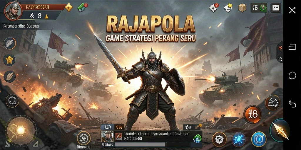 Gameplay seru RAJAPOLA dengan pertempuran strategi mendebarkan.