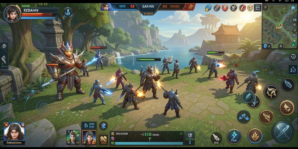 Tampilan menakjubkan dari gameplay REBAHIN yang penuh strategi.